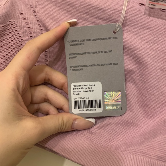 NWT Gymshark Long Sleeve Crop Top Size S - Picture 2 of 3